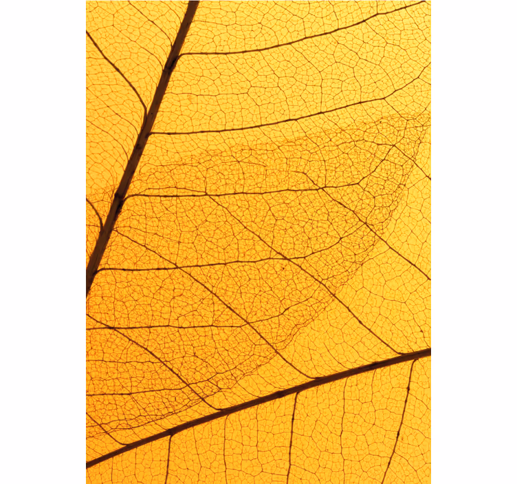 Store enrouleur jaune motif feuilles botaniques - TenStickers