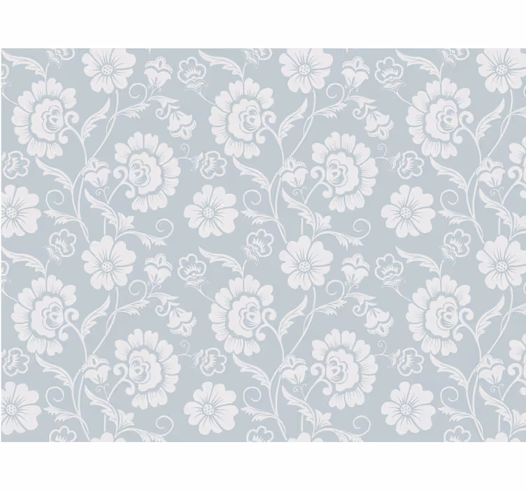 Store enrouleur gris motif floral élégant - TenStickers