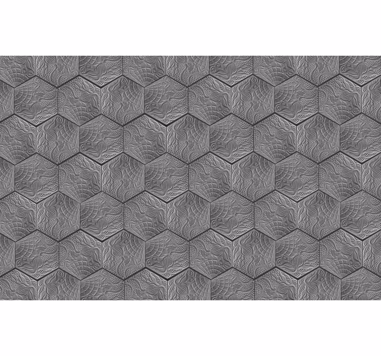Store enrouleur gris motif panot gaudí - TenStickers
