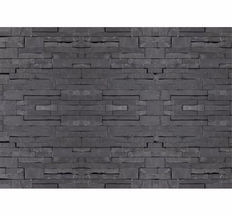 Store enrouleur gris briques noires - TenStickers