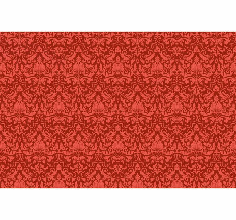 Store enrouleur rouge motif baroque - TenStickers