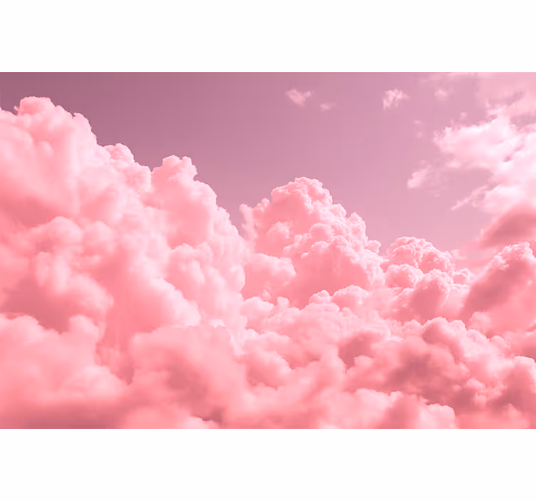 Store enrouleur rose nuages roses et moelleux - TenStickers