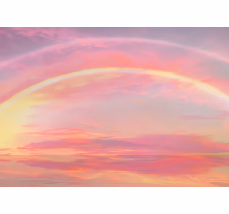 Store enrouleur rose ciel rose avec arc-en-ciel - TenStickers
