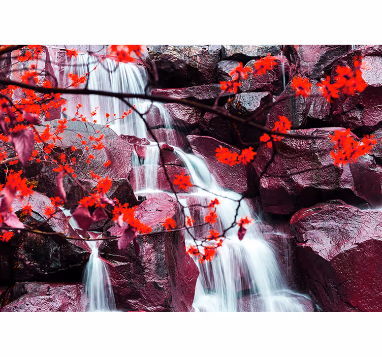 Store enrouleur bureau cascade nature printemps forêt - TenStickers