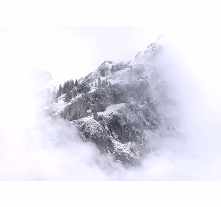 Store enrouleur bureau paysage montagneux enneigé - TenStickers