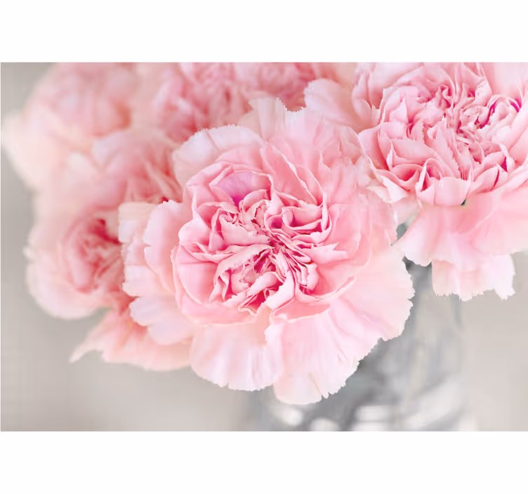 Store enrouleur bureau fleurs roses fond gris - TenStickers