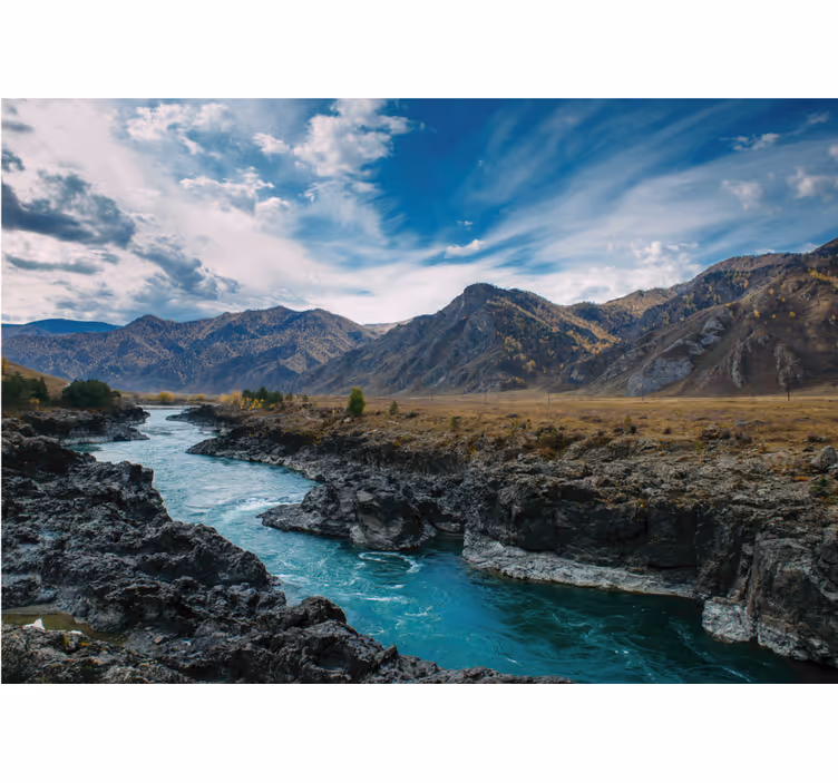 Store enrouleur bureau rivière dans les andes - TenStickers
