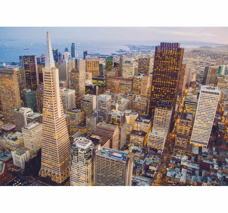 Store enrouleur bureau gratte-ciels de san francisco - TenStickers