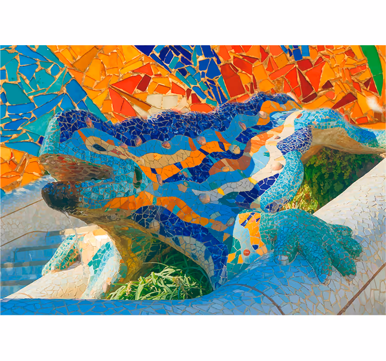 Store enrouleur bureau peinture parc güell barcelone - TenStickers