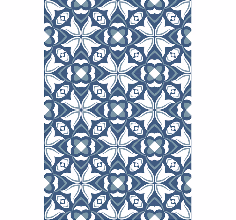 Store enrouleur bleu éléments botaniques élégants - TenStickers