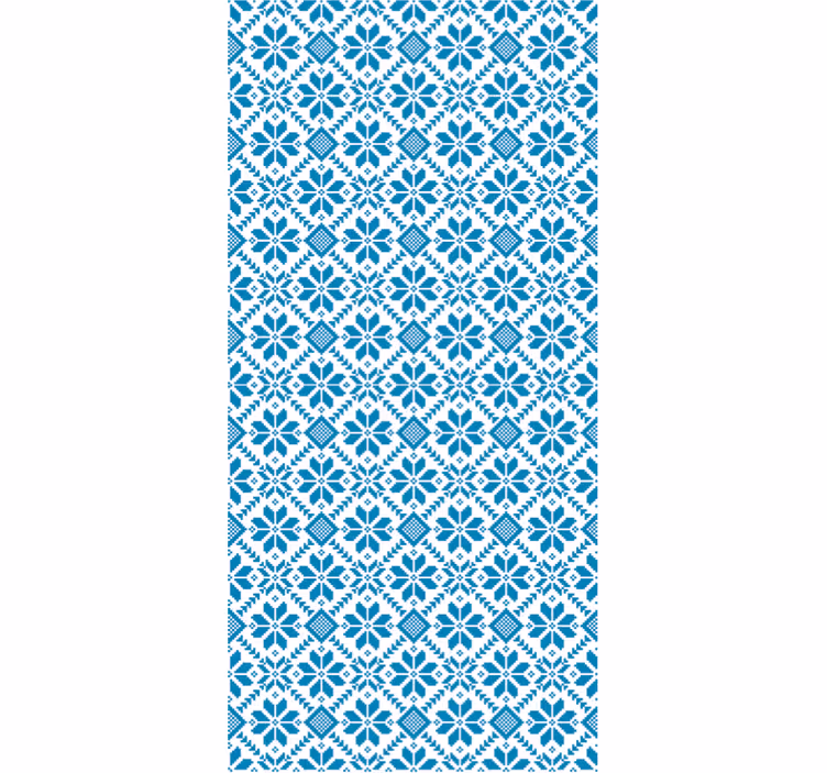Store enrouleur bleu motif carreaux bleus - TenStickers