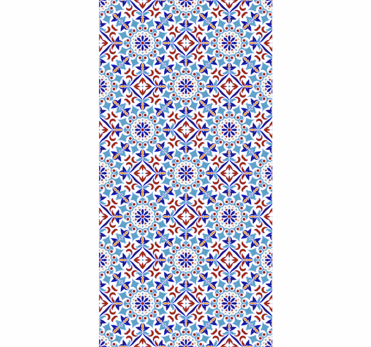 Store enrouleur bleu motif céramique - TenStickers