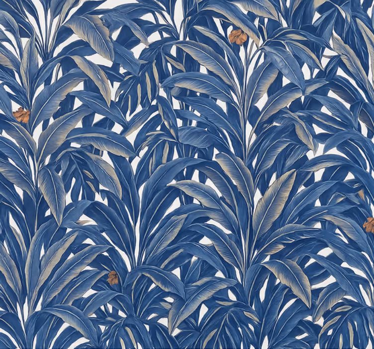 Store enrouleur bleu jungle indigo luxuriant - TenStickers