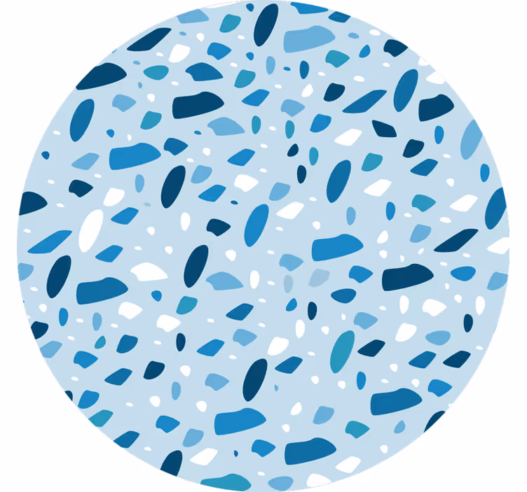 Store enrouleur bleu texture terrazzo bleu - TenStickers