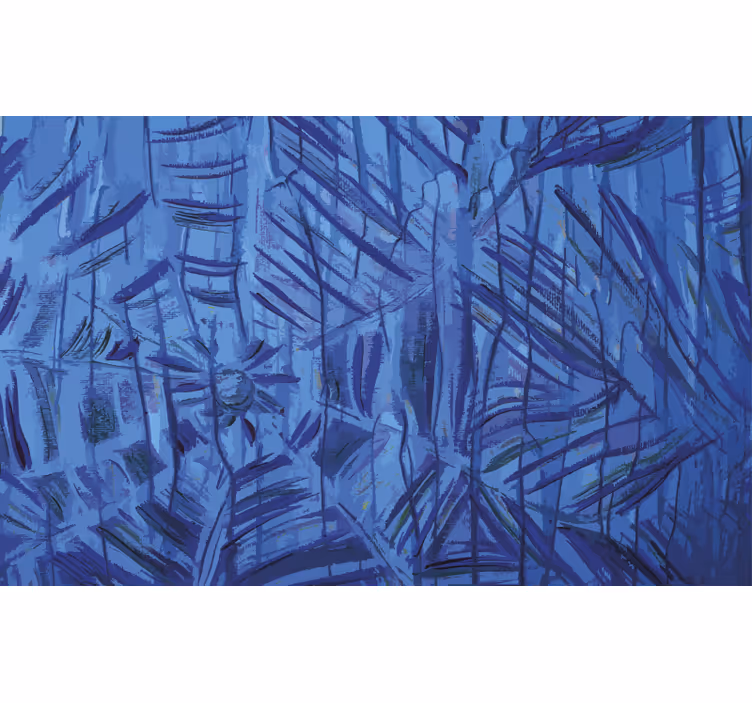 Store enrouleur bleu toile d'araignée encre bleue - TenStickers