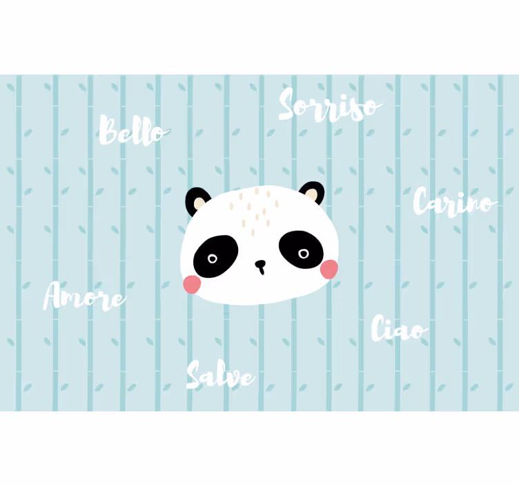 Store enrouleur bleu panda dans les nuages - TenStickers