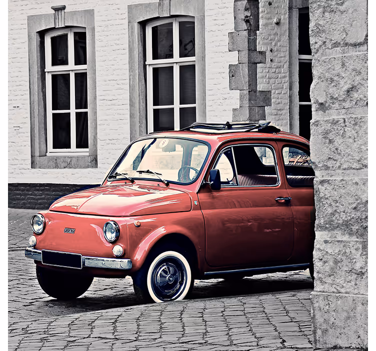 Store enrouleur bureau fiat 500 vintage - TenStickers