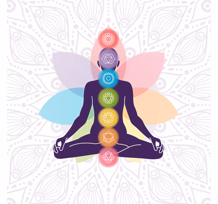 Store enrouleur bureau symboles des sept chakras - TenStickers