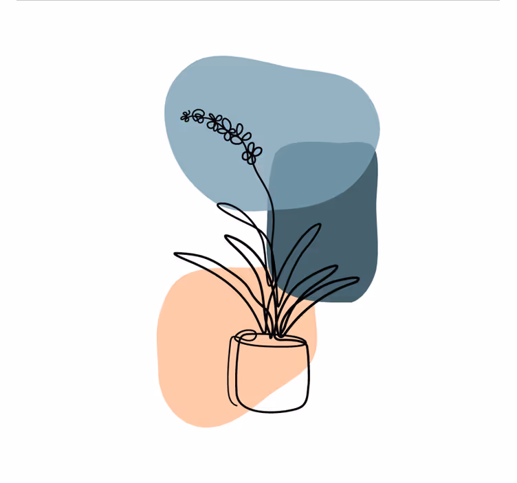 Store enrouleur bureau design minimaliste orchidées - TenStickers