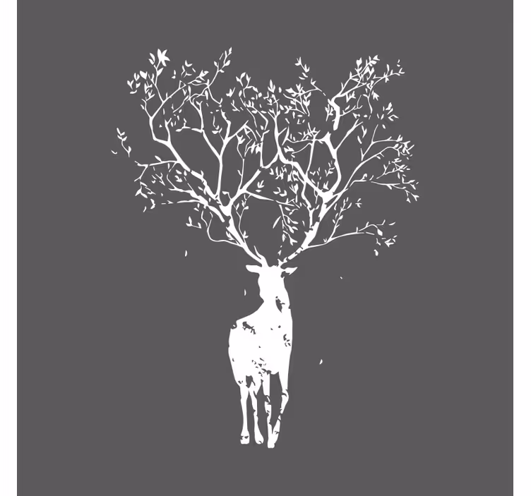 Store enrouleur bureau cerf arbre - TenStickers