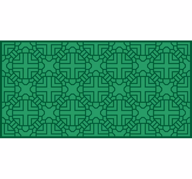 Store enrouleur vert motif coréen - TenStickers