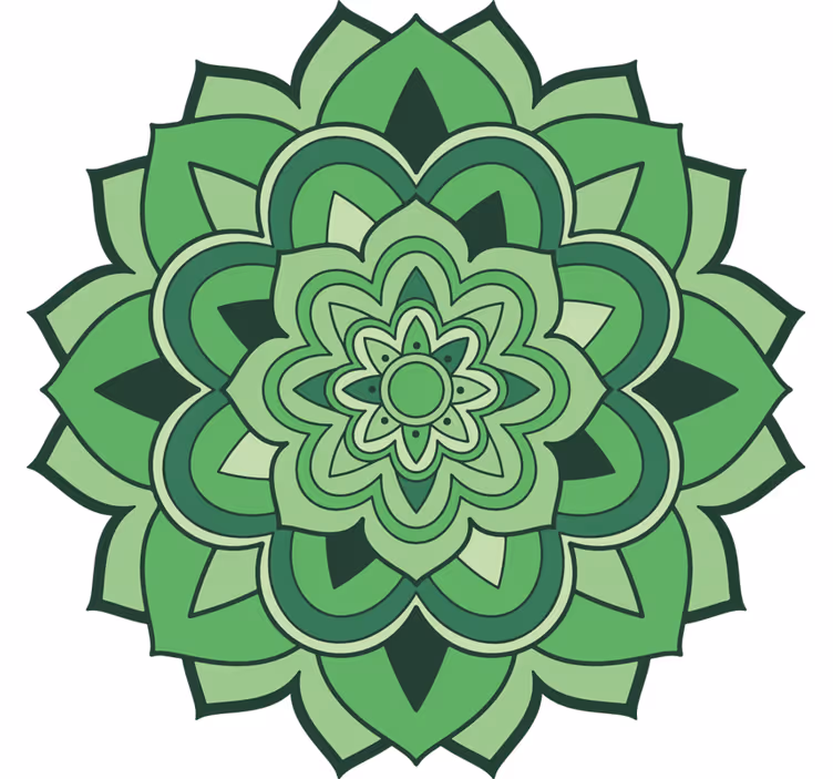 Store enrouleur vert mandala vert - TenStickers