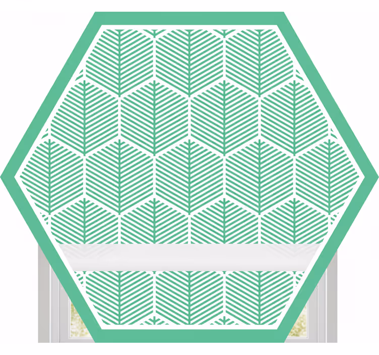 Store enrouleur vert forme hexagonale de plantes - TenStickers