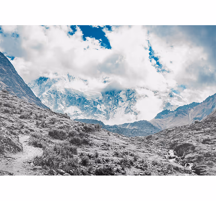 Store enrouleur bureau pass salkantay enneigé - TenStickers