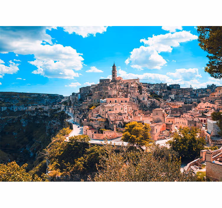 Store enrouleur bureau paysage urbain de matera - TenStickers