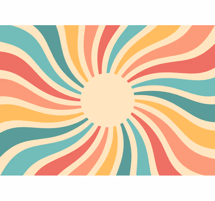Store enrouleur bureau coucher de soleil années 70 - TenStickers