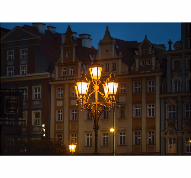 Store enrouleur bureau wrocław au crépuscule - TenStickers