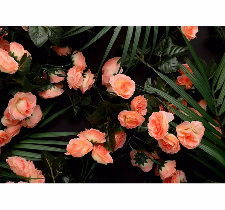 Store enrouleur bureau fleurs avec palmiers - TenStickers