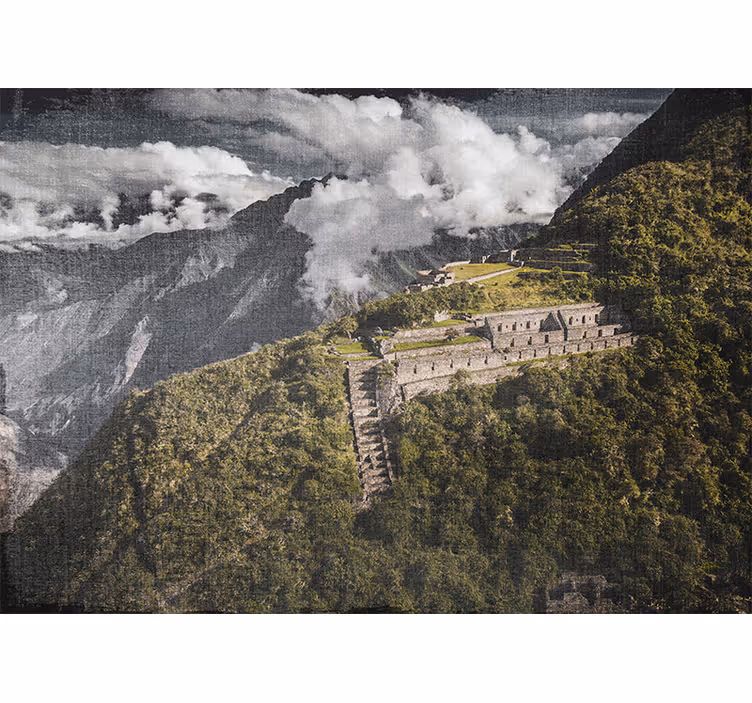 Store enrouleur bureau vue aérienne de choquequirao - TenStickers