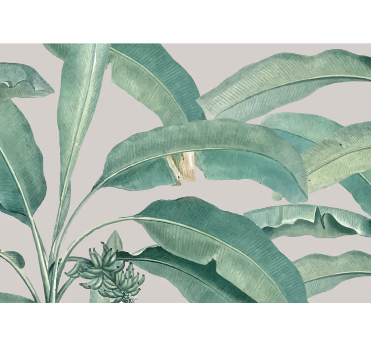 Store enrouleur bureau arbres tropicaux nordiques - TenStickers