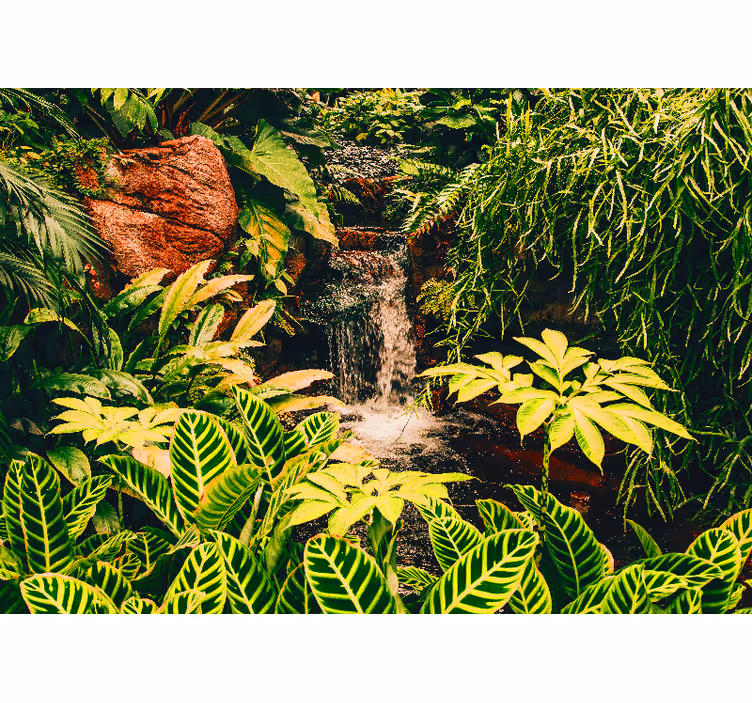 Store enrouleur bureau paysage de forêt tropicale - TenStickers