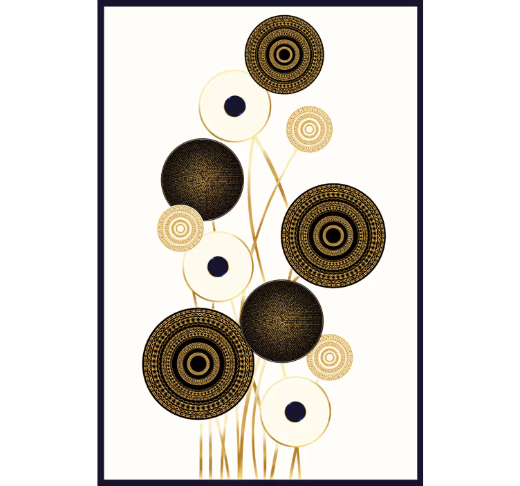 Store enrouleur bureau décoration cercles glamour - TenStickers