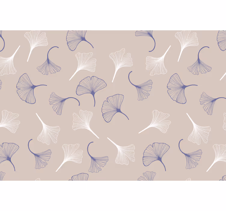Store enrouleur bureau feuilles de ginkgo crème - TenStickers