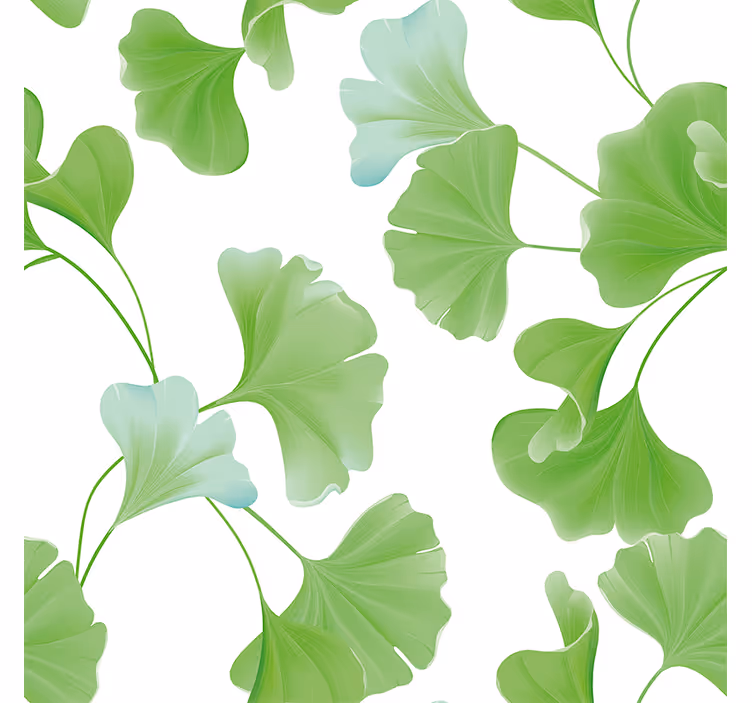 Store enrouleur bureau feuilles de ginkgo vertes - TenStickers
