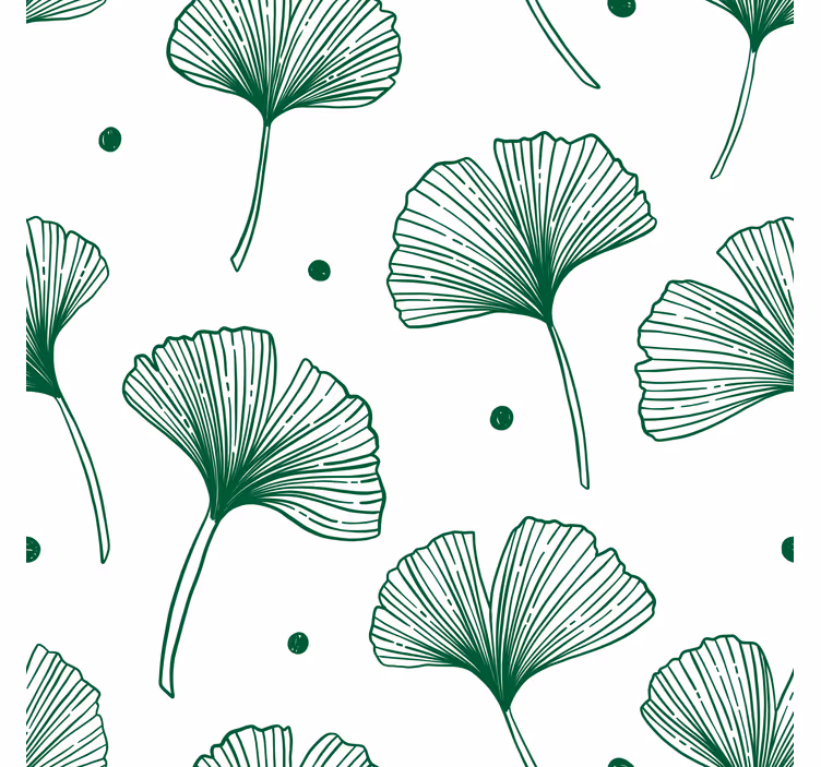 Store enrouleur bureau feuilles vertes de ginkgo - TenStickers