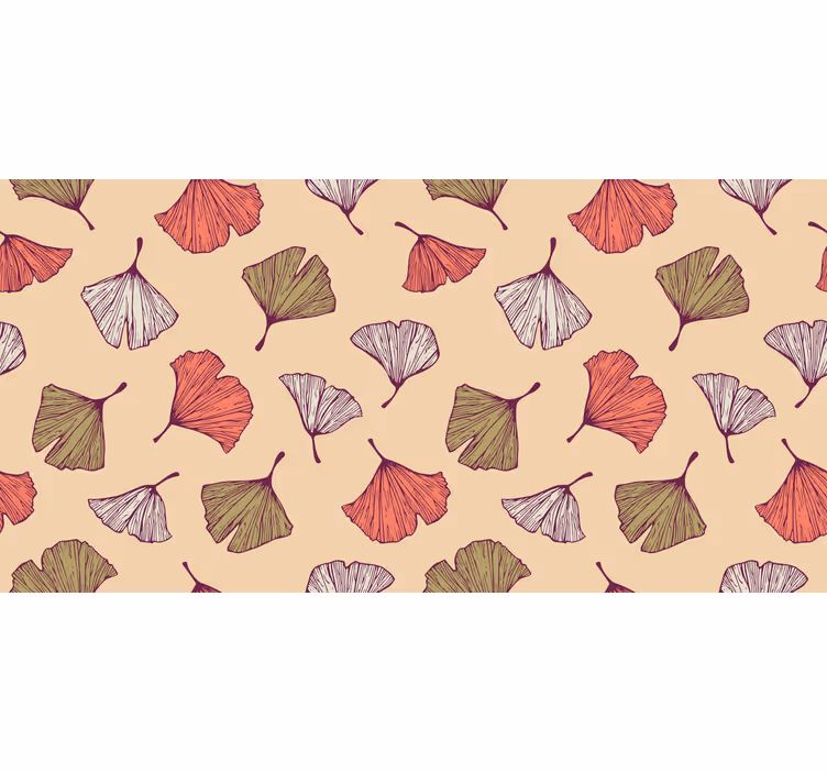 Store enrouleur bureau feuilles de ginkgo colorées - TenStickers
