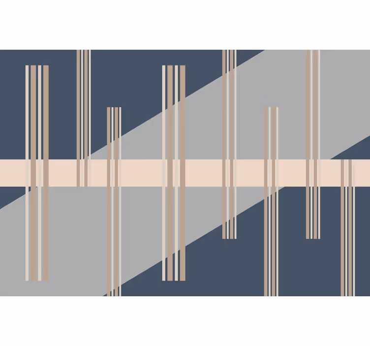 Store enrouleur bureau style abstrait gris mi-siècle - TenStickers