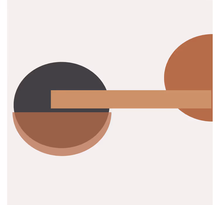 Store enrouleur bureau art géométrique contrasté - TenStickers