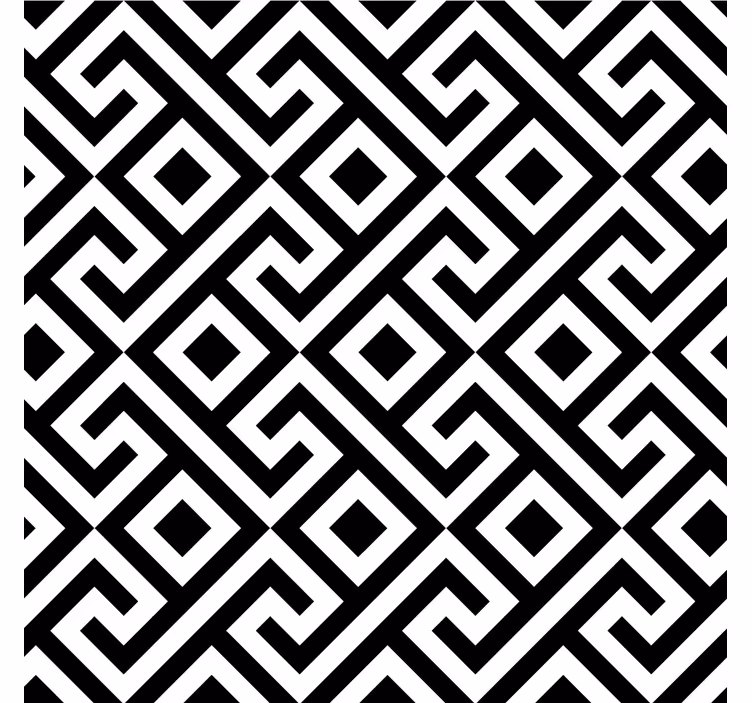 Store enrouleur bureau motif géométrique noir et blanc - TenStickers