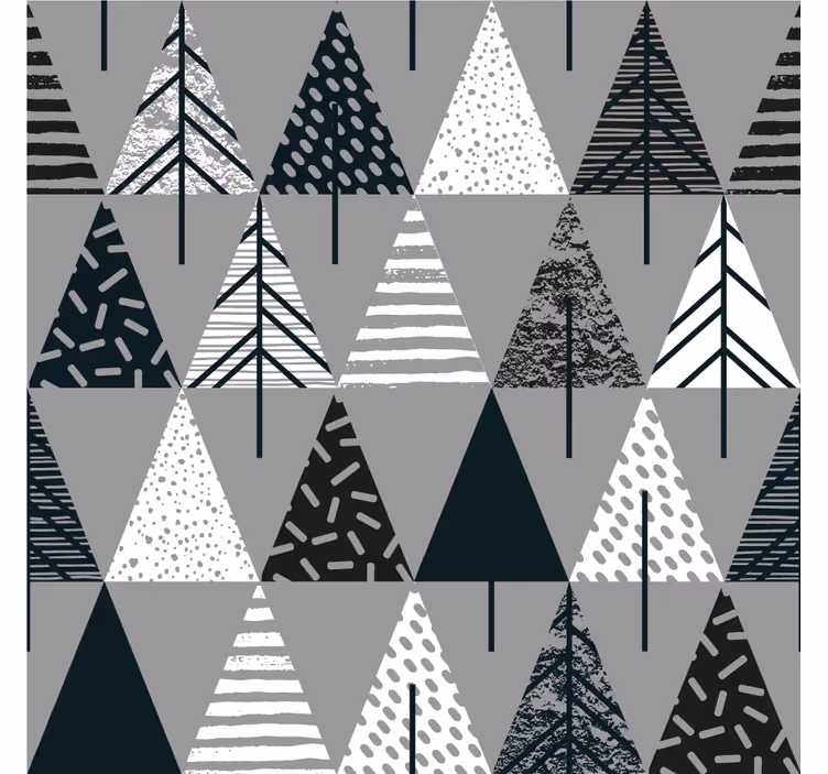 Store enrouleur bureau arbres minimalistes style nordique - TenStickers