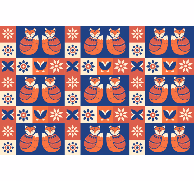 Store enrouleur bureau motif animal traditionnel coloré - TenStickers