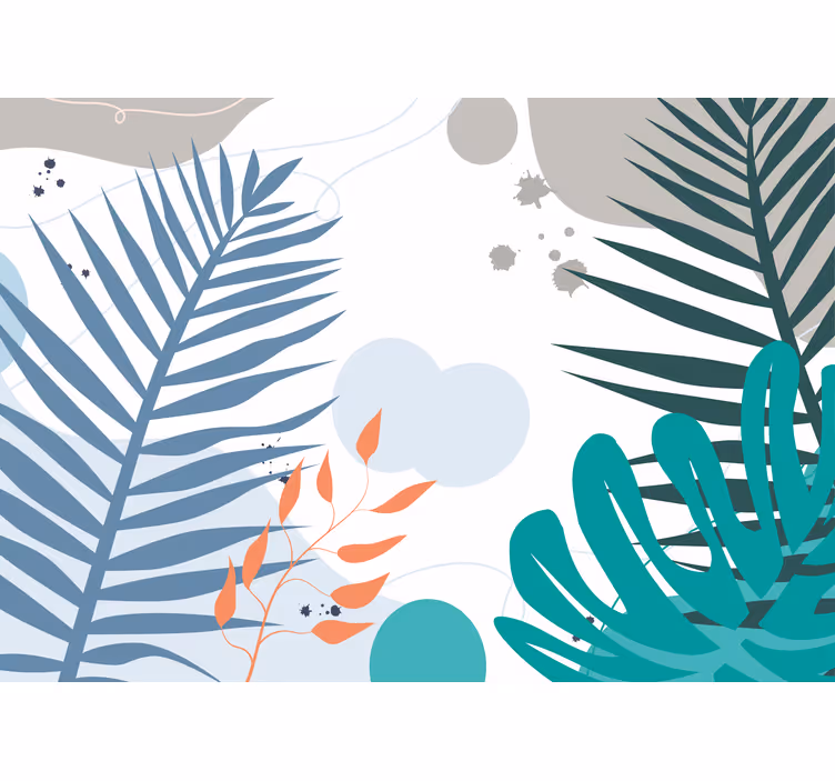 Store enrouleur bureau feuilles tropicales colorées - TenStickers