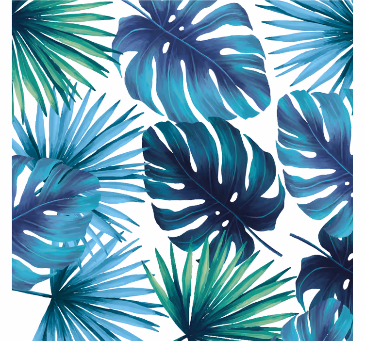 Store enrouleur bureau feuilles tropicales californiennes - TenStickers