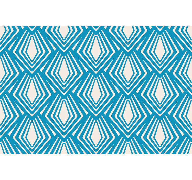 Store enrouleur bureau design abstrait bleu minimaliste - TenStickers