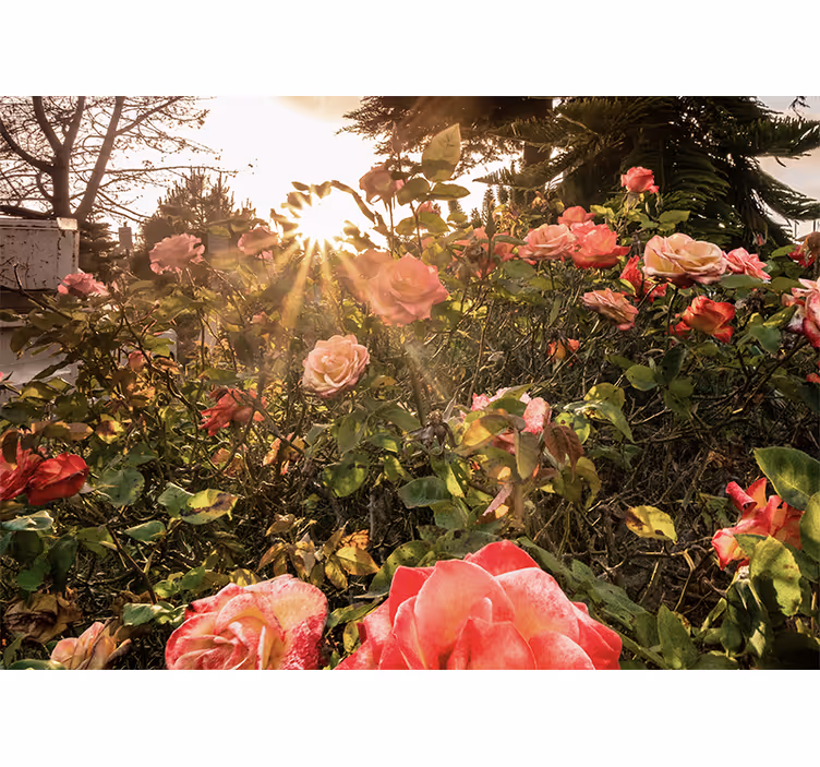 Store enrouleur bureau floral cottagecore du soir - TenStickers