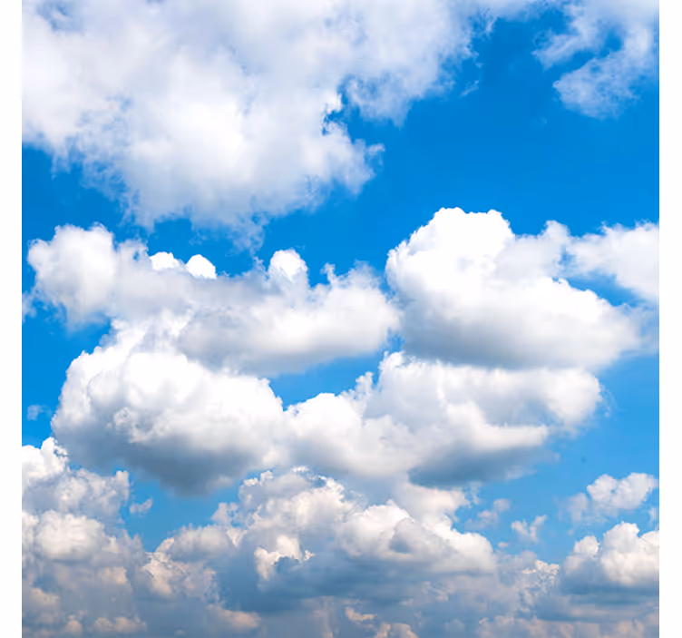 Store enrouleur bureau ciel bleu avec nuages - TenStickers